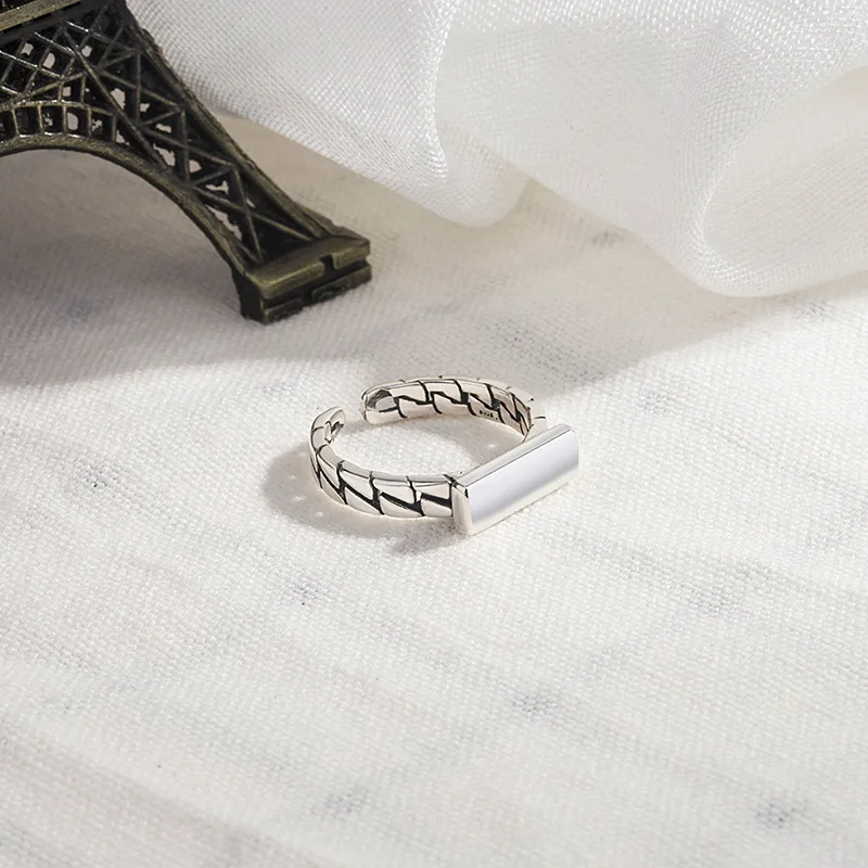 Кольцо-браслет из 100% стерлингового серебра 925 пробы модное Открытое кольцо милый