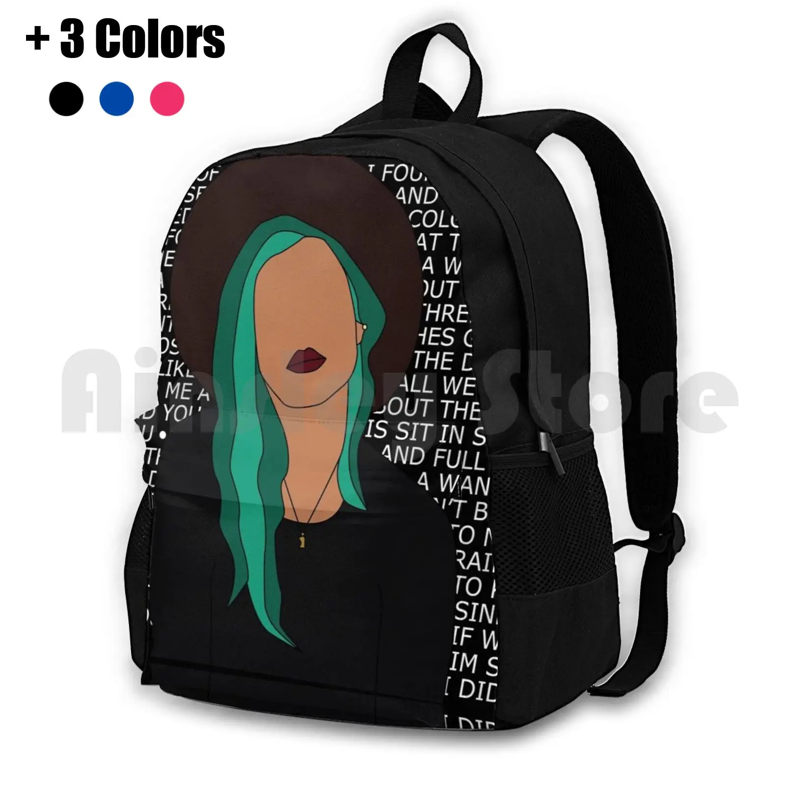 

Halsey And Lyrics Outdoor Hiking Backpack Waterproof Camping Travel Halsey Music Girls Womens Lyrics Pop Art Badlands