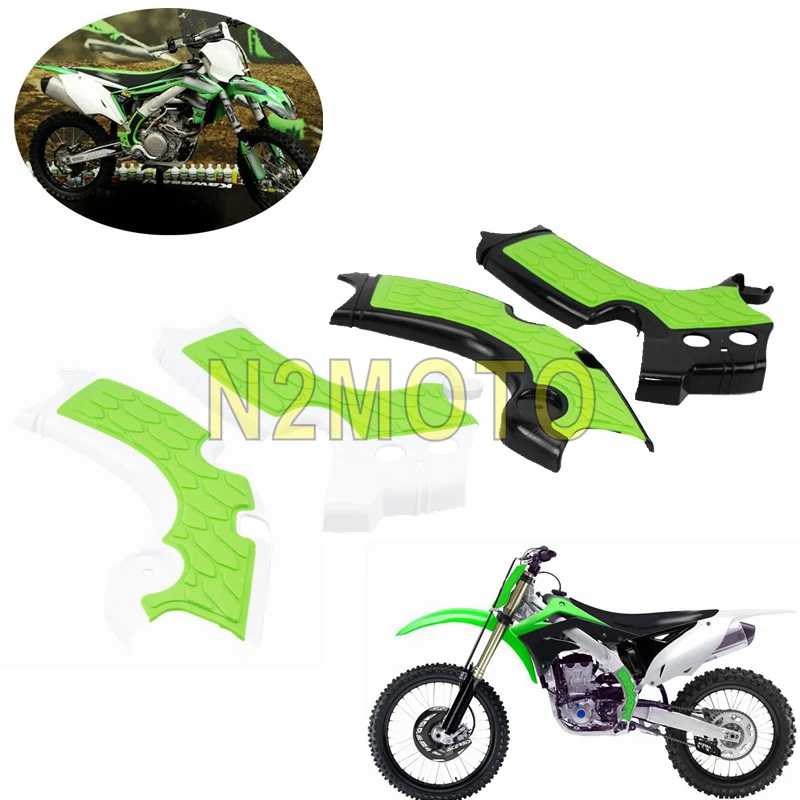 Зеленые Грипсы для мотокросса бездорожья защита рамы Kawasaki KX250 2019 KXF250 KX250F 2015 2016 2017