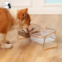 with stand non slip double cat bowl dog bowl pet feeding cat water bowl for cats food pet bowls for dogs feeder drinking bowl