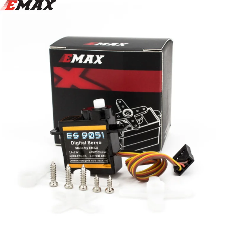 EMAX ES9051 4 3 г цифровой сервопривод Pastic Gear 0 8 кг Крутящий момент для 3D F3P самолетов