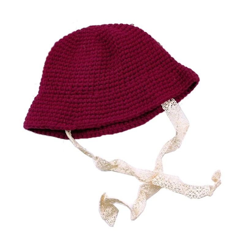 

Baby Hat Kids Girls Knitted Winter Warm Princess Cap Beach Children Panama Hat