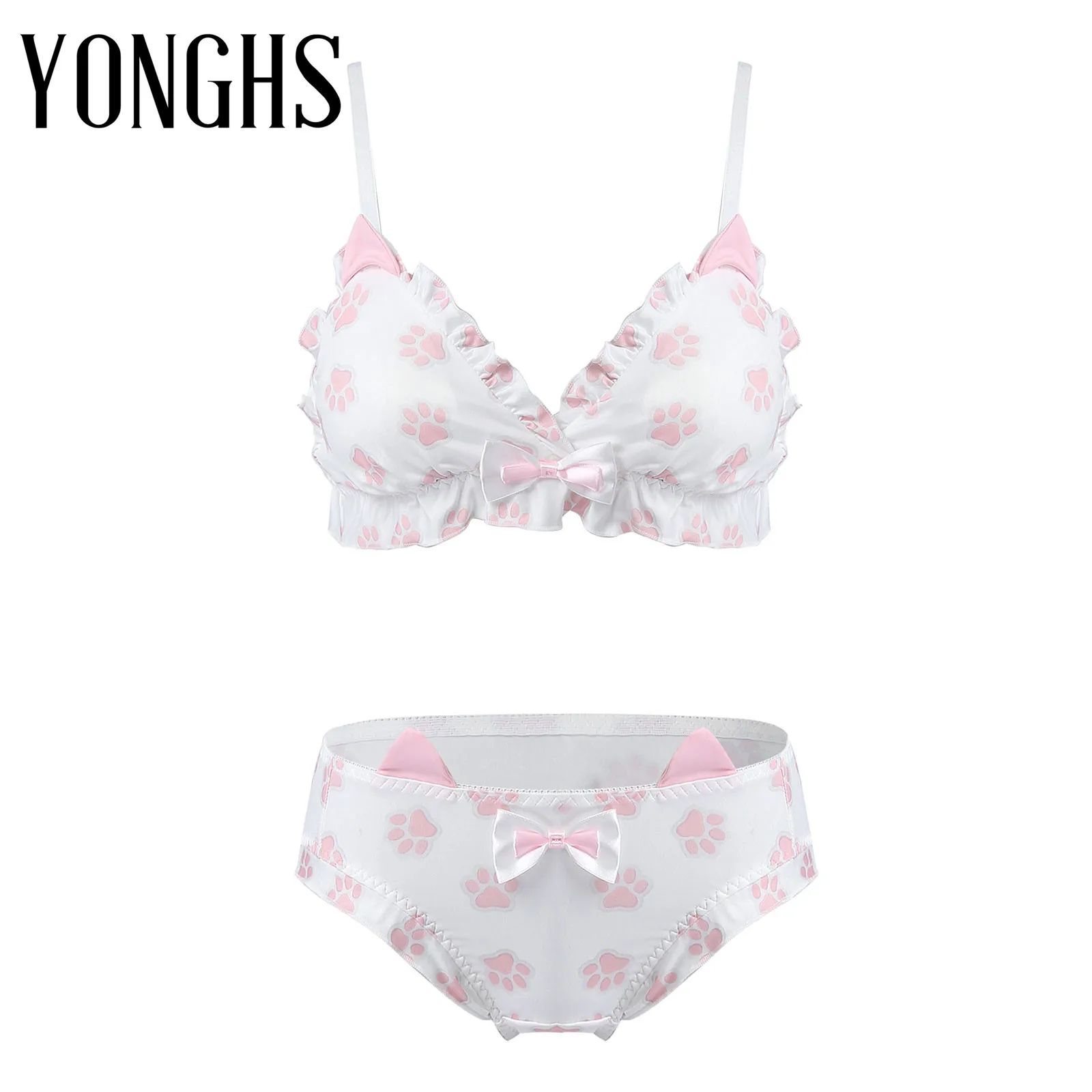 

Сисси бюстгальтер нижнее белье, трусы, нижнее белье для женщин и девушек; Комплект нижнего белья «Щенячий патруль», с бантом, с проектом плис...