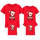 2022 Счастливого Рождества Семейные парные футболки забавные новые рождественские семейные пары одежда Малыши мама папа Семейные рубашки
