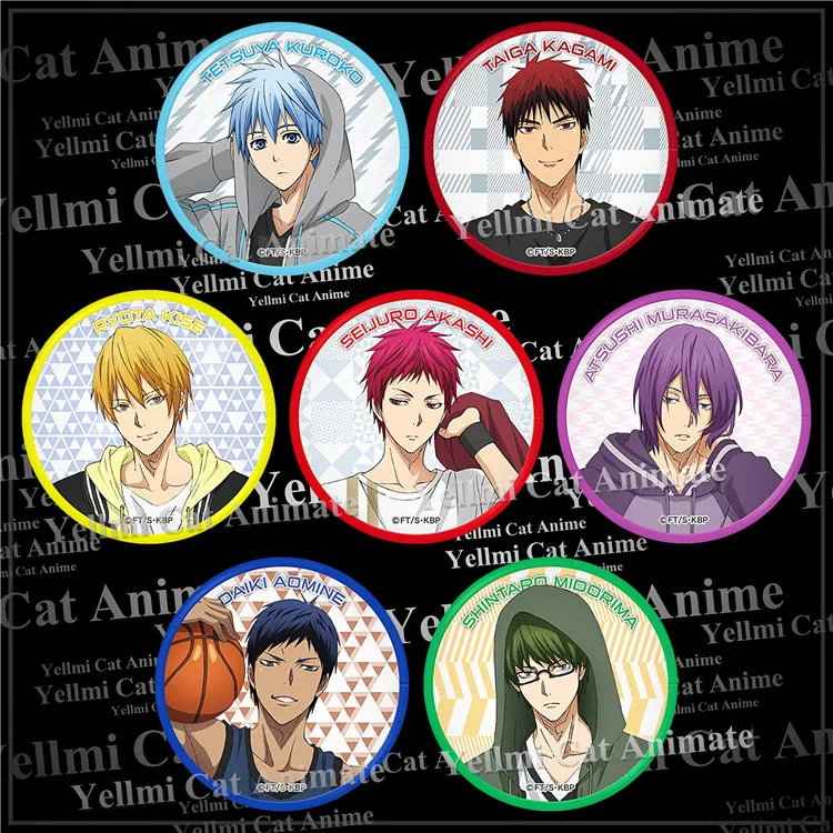 1 шт. Значки для рюкзака Kuroko no Basuket 58 мм|Броши| |