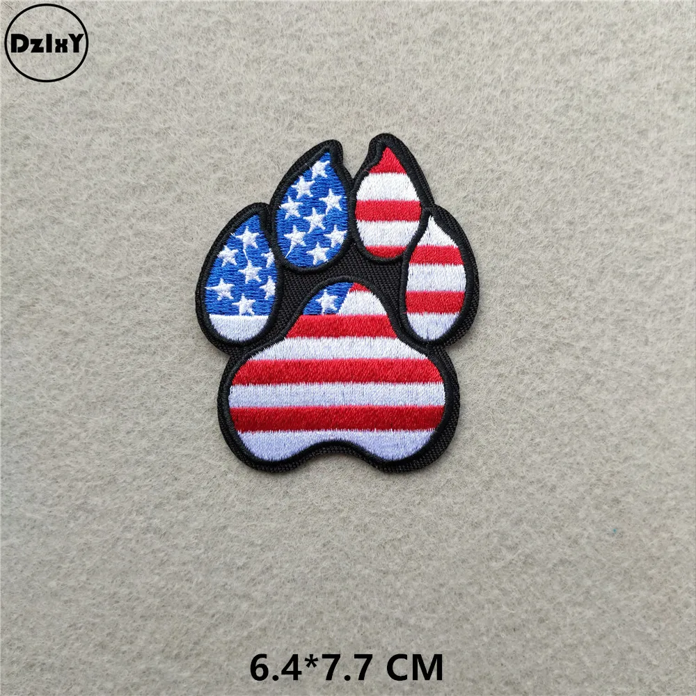 1-PCS-G-588 Нашивки с американским флагом для одежды, сделай сам, в полоску, железные Аппликации, термонаклейки для одежды с вышивкой, значки с британским флагом@ D - Цвет: 1-PCS-G-588