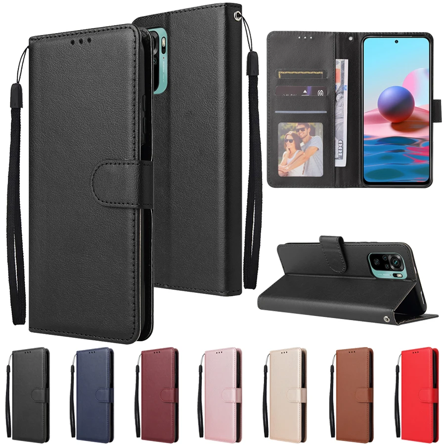 Кожаный чехол бумажник с откидной крышкой для Xiaomi Redmi Note 10/10S/10Pro Max/10Ultra 9/8/7/6/5 Pro 4X
