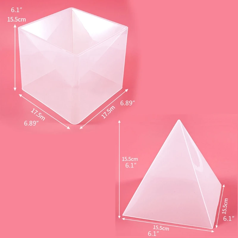 

Super Large DIY Pyramid Resin Mold Set Large Silicone 3D Pyramid Molds Jewelry Making Mould Tools Home Decor 15cm/5.9"