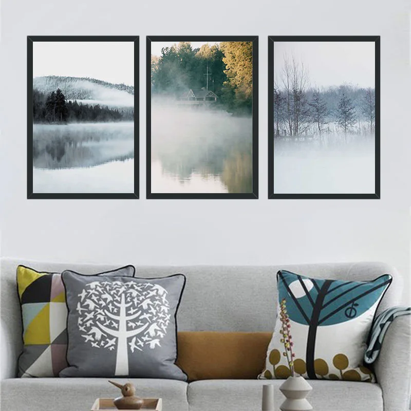 Новые простые настенные картины в китайском стиле Безрамная картина ядро для