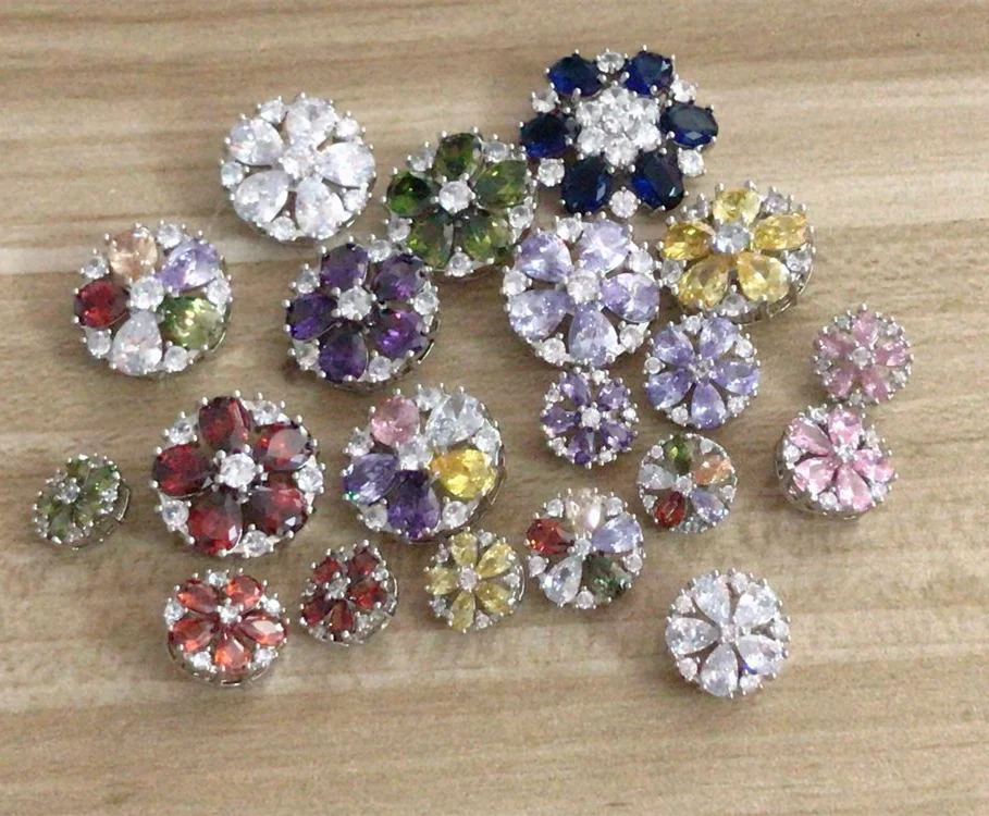 5 шт./партия пуговицы с кристаллами циркона для роскошного Кашемирового пальто