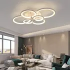 Светодиодная потолочная люстра, современный круглый светильник с дистанционным управлением и регулировкой яркости, в скандинавском стиле, для гостиной, спальни, кухни