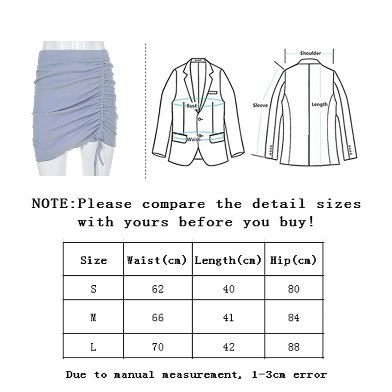 

Vangull Korean Casual Mini Wrap Skirts Womens Tie Up Bandage High Waist Skirt Ruched Bodycon Summer Skirt Ladies Blue Skirts