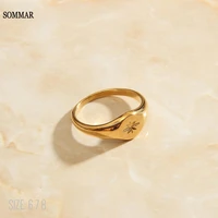 sommar 2020 newest gold filled size 6 7 8 lady female ring geometric ins opal engagement jewelry accessories