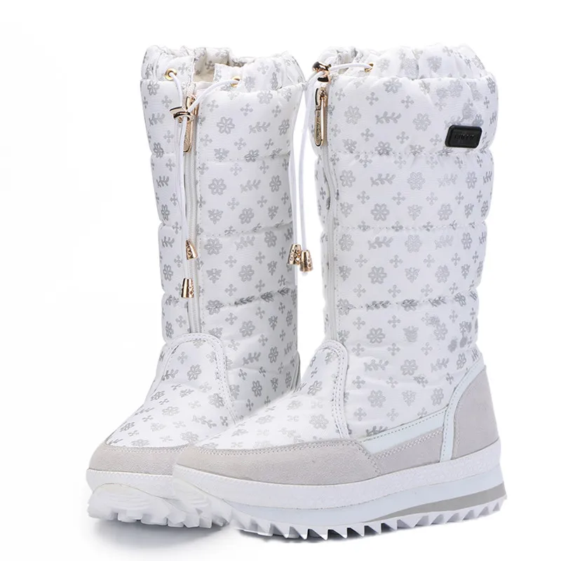white 2 M0768 MORAZORA/Новинка года; теплые зимние сапоги; женские замшевые сапоги до середины икры; женская обувь из водонепроницаемого плюша; женские зимние сапоги - Цвет: white 2 M0768
