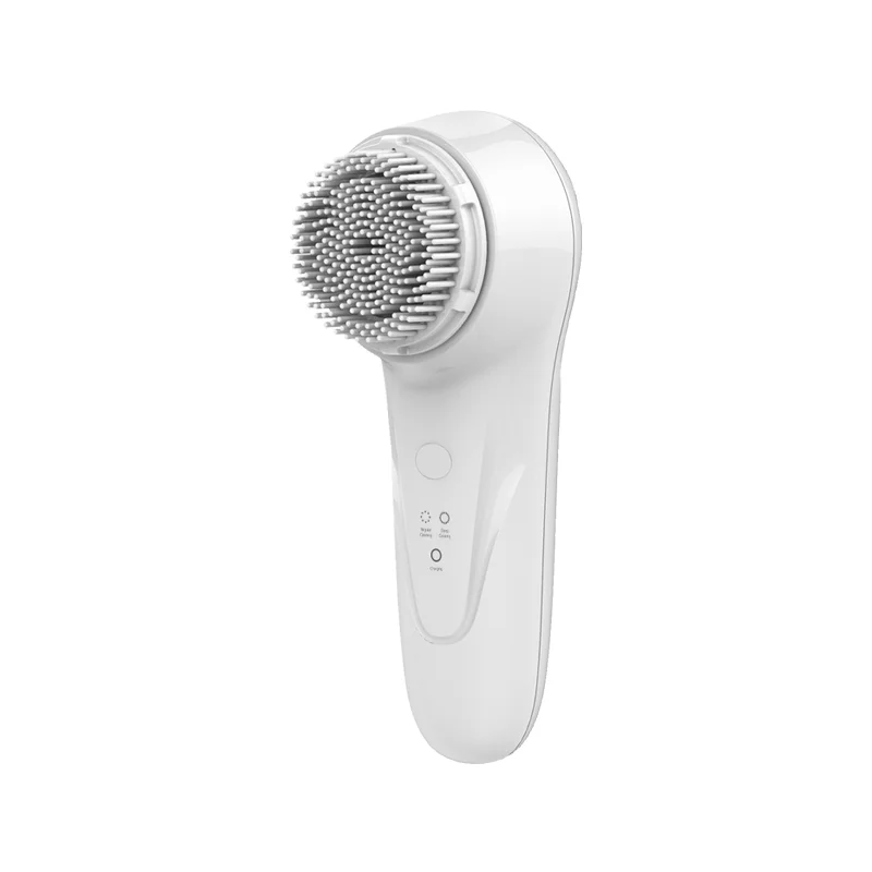 

Portable rechargeable rotating deep pore exfoliating silicone electric facial cleansing brush