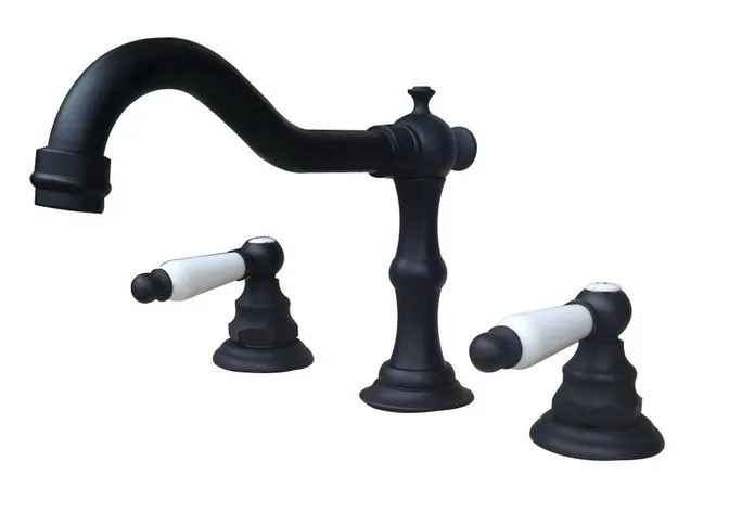 Бронзовый Смеситель для раковины с масляной резинкой 3 отверстиями |