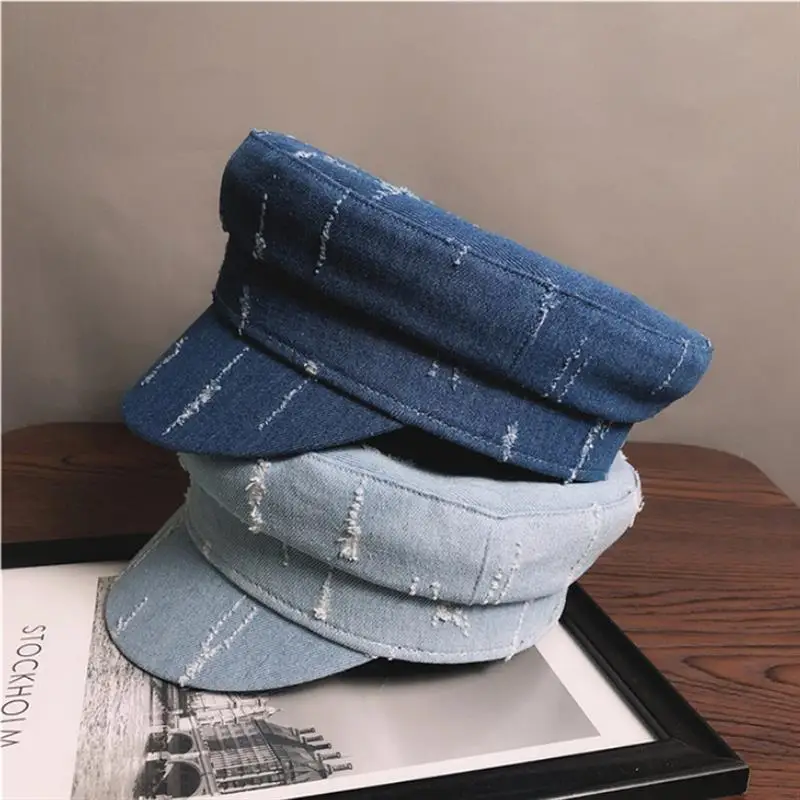 Новые Теплые осенние зимние женские головные уборы с плоским верхом модные