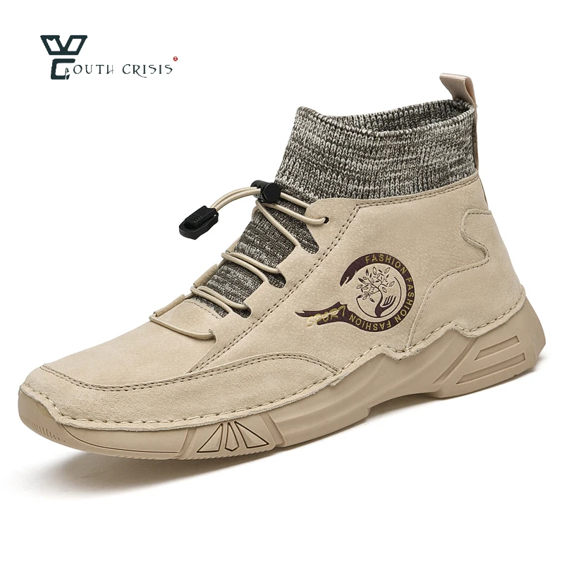

Youth Crisis Men's Leather Sock Mouth Casual Shoes
