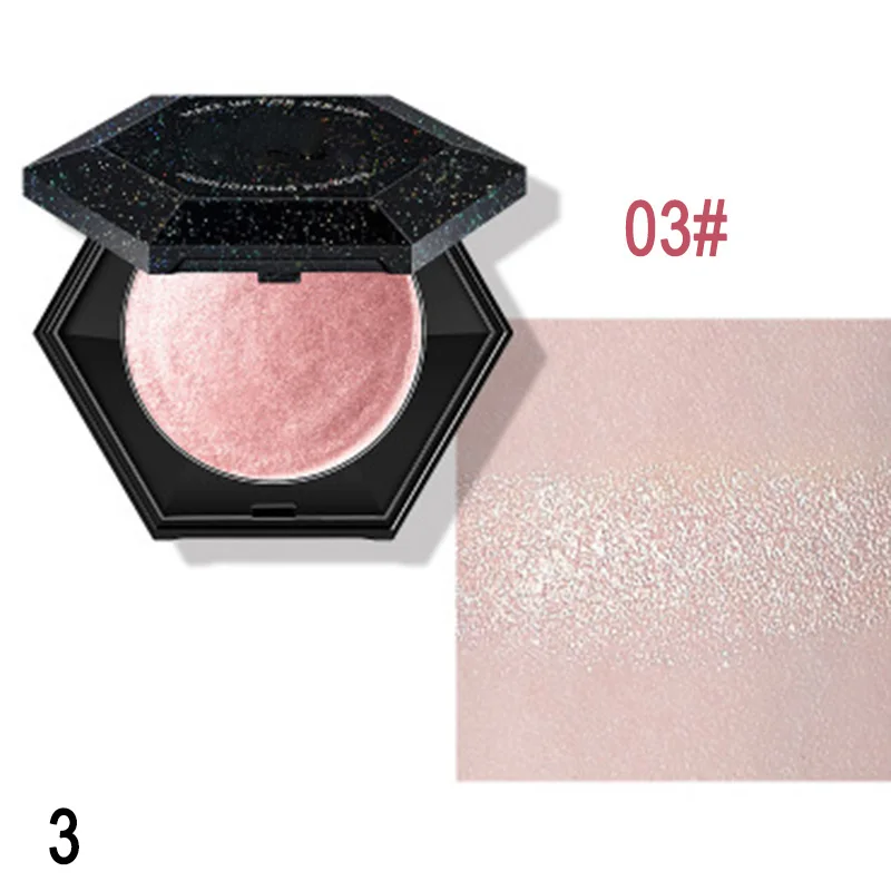 Макияж хайлайтер сияющая блестящая пудра для осветления щек стерео