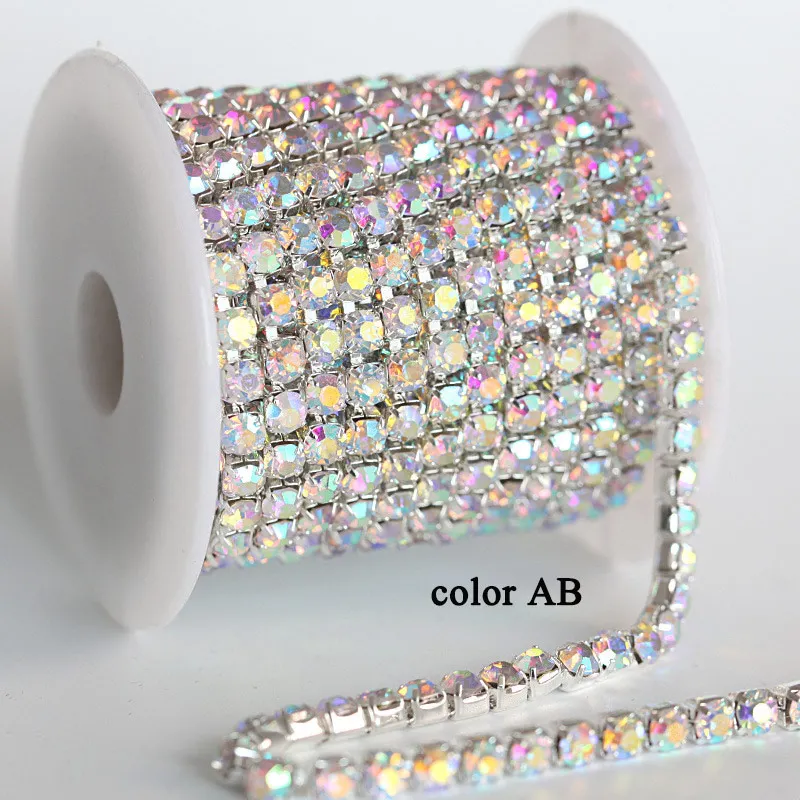 Стеклянные кристаллы стразы серебряная основа плотная стеклянная отделка