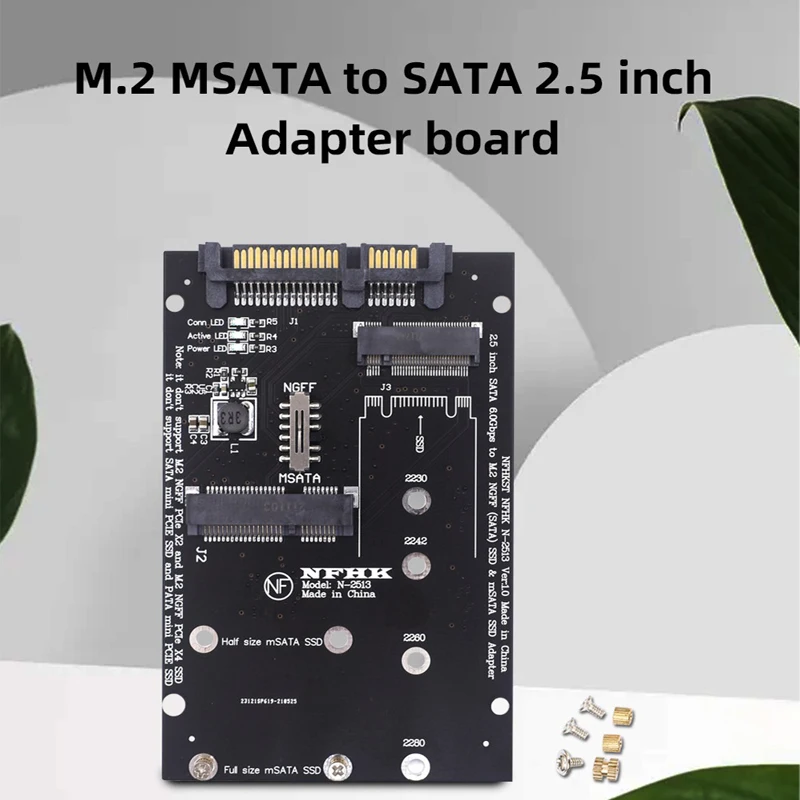 

Переходник M.2 NGFF Msata SSD на SATA 3,0 2,5 адаптер M2 PCI SSD преобразователь переходная карта для ПК ноутбука дополнительная карта до 6Gps