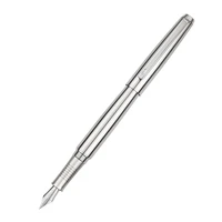 hongdian 517s stainless steel metal silver fountain pen effbent excellent writing gift ink pen for business office supplies