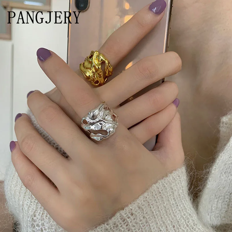 

Женское кольцо из серебра 925 пробы, с перфорацией