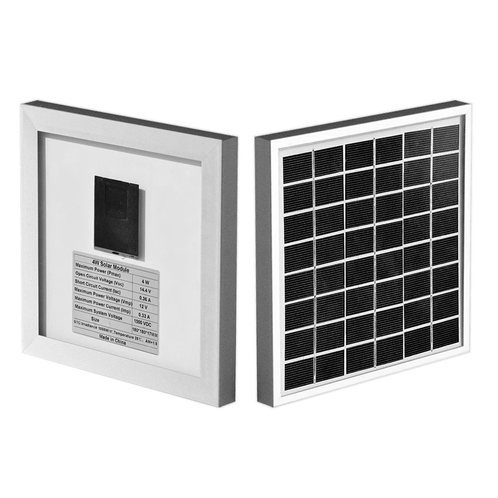4W стеклянная солнечная панель батарея 12v Портативное Солнечное Зарядное