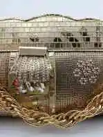 2019 г. итальянский дизайнерский Женский комплект из обуви и сумки золотистого