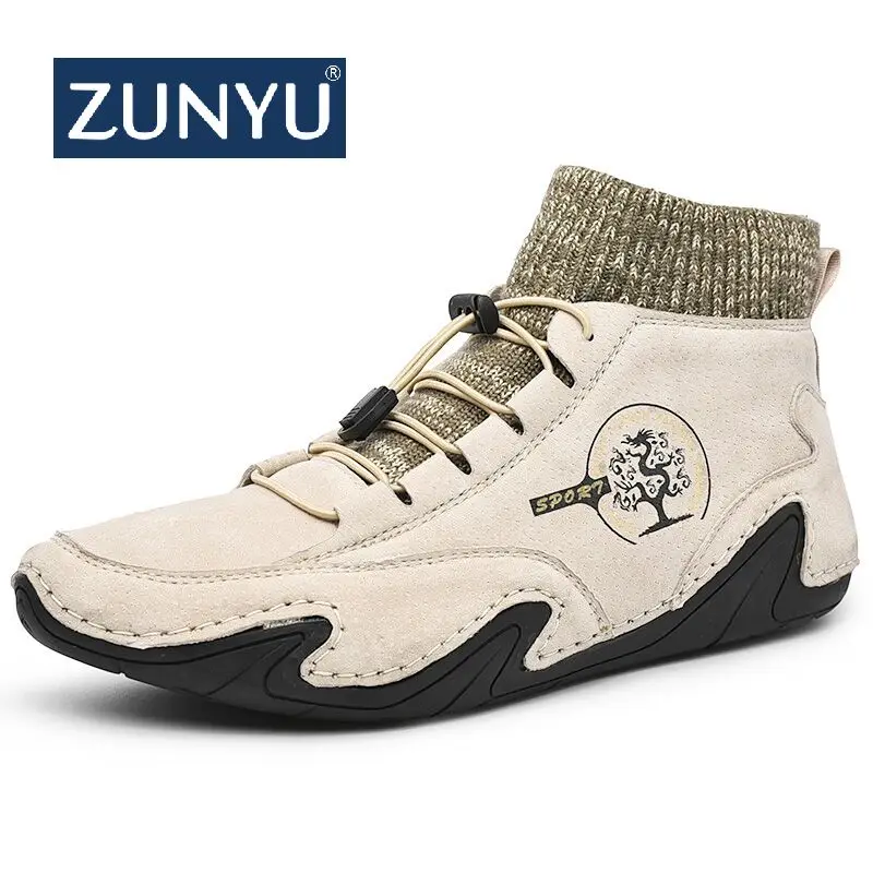 Мужские зимние Нескользящие ботильоны ZUNYU Рабочая обувь мужские ботинки