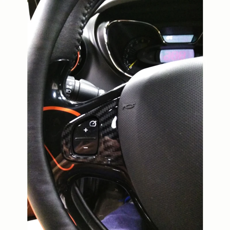 Для Renault Clio 4 Clio4 2013 14 15 16 17 2018 ABS углеродное волокно отделка Руля автомобиля Обложка