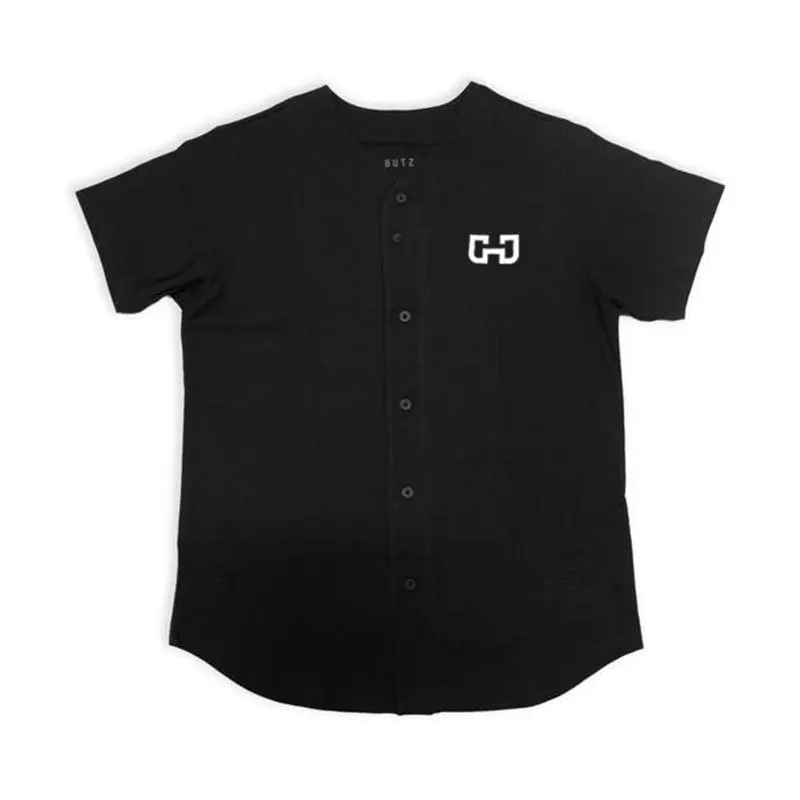 

2021 New Men's Oversize Cardigan T-shirt Men's Standing Collar Super Slim Fitted Shirt Button Gym Top Street Hip Hop T-shirt