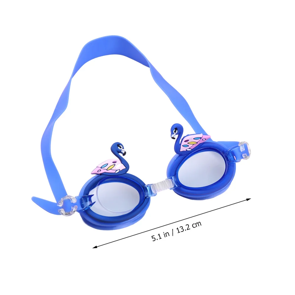 

Adjustble Kids Swim Goggles Anti-Fog Cartoon Children Swimming Glasses Swan Decorative Beach Pool Accessories Eyewear)