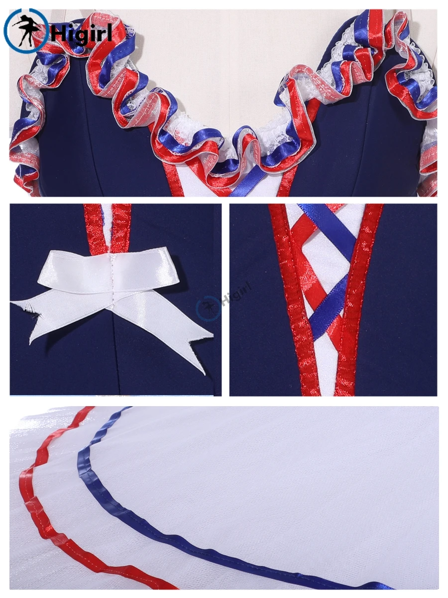 Профессиональный Балетный костюм-пачка для взрослых девочек темно-синего цвета