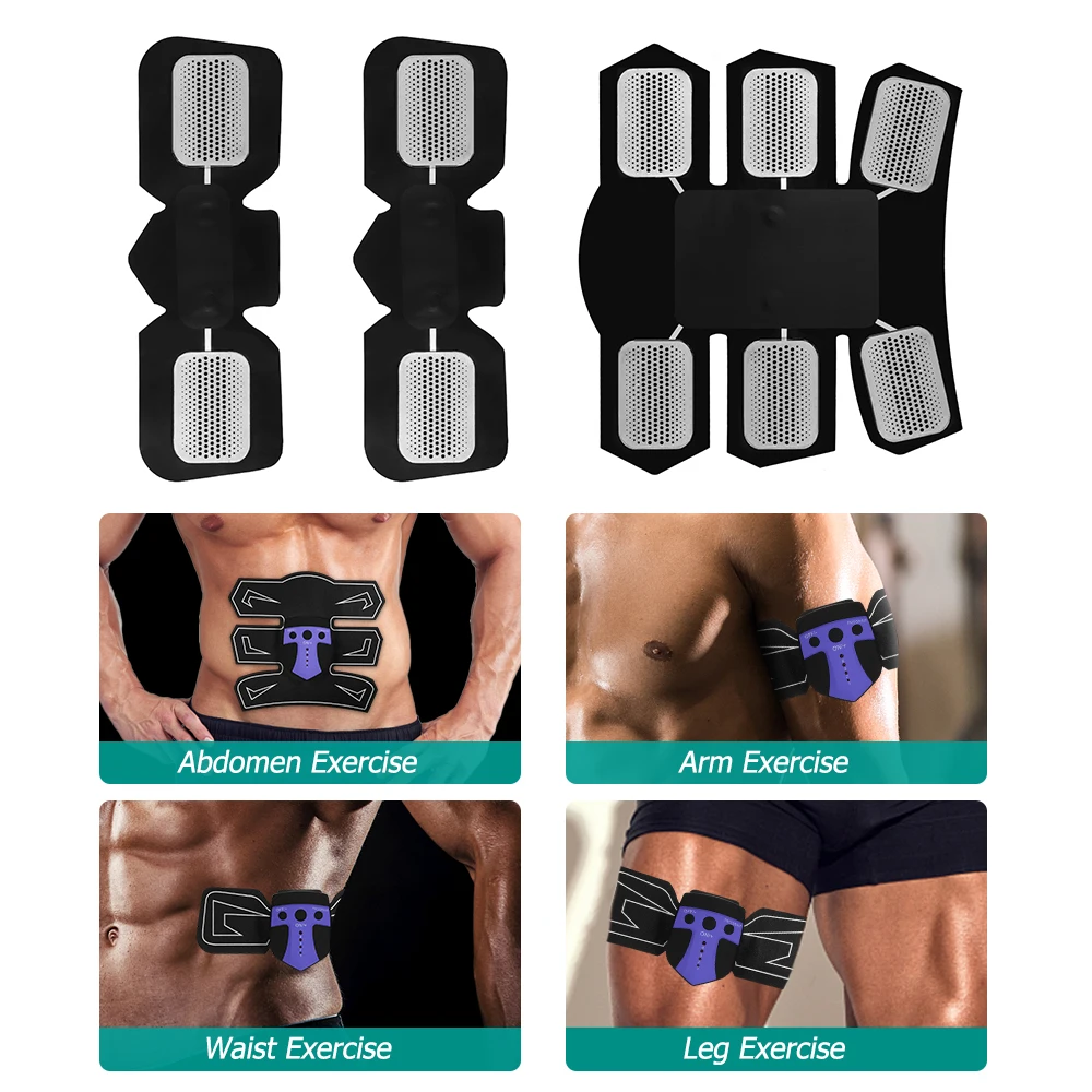 

EMS Wireless Muscle Stimulator Trainer Smart Fitness Abdominal Training Electric Weight Loss Stickers Body Slimming Belt Unisex