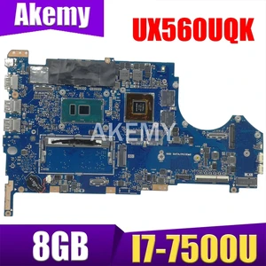 ux560ux laptop motherboard for asus zenbook flip ux560uqk ux560uq q524uq original mainboard 8gb ram i7 7500u gt940m free global shipping