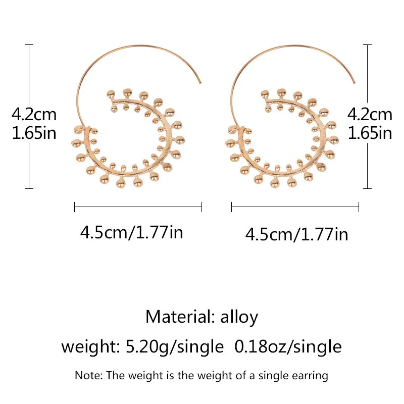 Различные серьги Эффектные в виде шестерни абстрактные Peersonalized для женщин