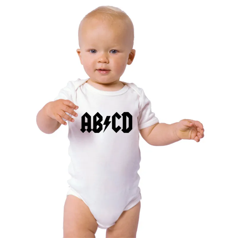 С милым буквенным принтом ABCD и с принтом для малышей; Костюмы хлопковая одежда для малышей Одежда для новорожденных, боди для девочек и мальчиков, Экипировка Одежда комбинезон на возраст от 0 до 18 месяцев