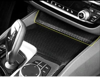 for bmw new 5 series g30 530 2017 2018 real carbon fiber car cup holder up decoration panel cover trim accessories