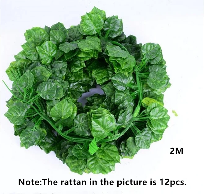 5 Grape leaf 1 шт 2,4 м домашний декор искусственная гирлянда из листьев плюща растения искусственная Виноградная лоза Листва Цветы криперы зеленый плюща венок - Цвет: 5 Grape leaf