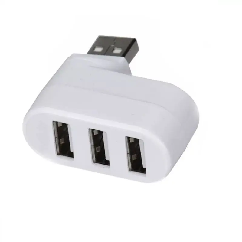 Вращающийся высокоскоростной 3 порта usb-хаб 2 0 USB сплиттер адаптер для ПК ноутбука