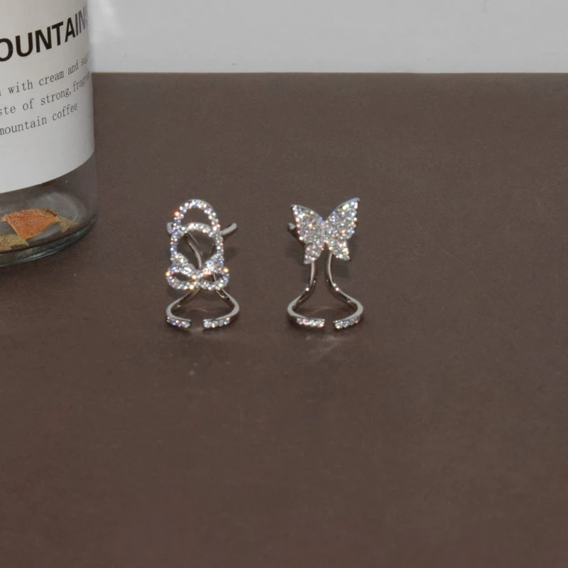 

Special-Interest Design Inlaid Jewel Nails Ring Butterfly Hollow Zircon Ins Fingertip Exquisite Opening Adjustable Ring