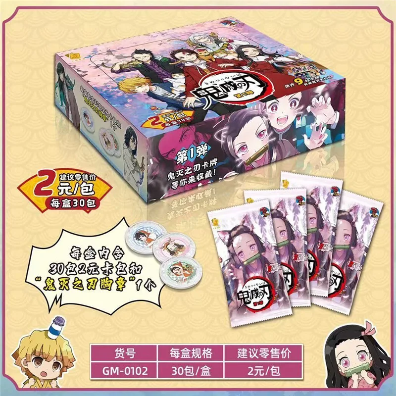 Juego de mesa para cartas Demon Slayer Tcg, juego Original de 4 estilos, juguetes de navidad, regalos para ni&ntilde;os-5