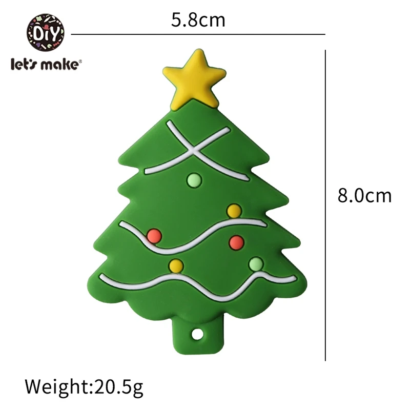 tree Давайте сделаем 5 шт. в форме милых животных силиконовые прорезыватели Подвески подарок для душа силиконовые аксессуары пищевой силиконовый кулон - Color: tree