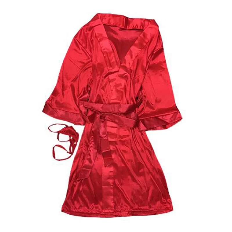 Горячие сексуальные костюмы для сна из сатина сексуальная ночная рубашка с v