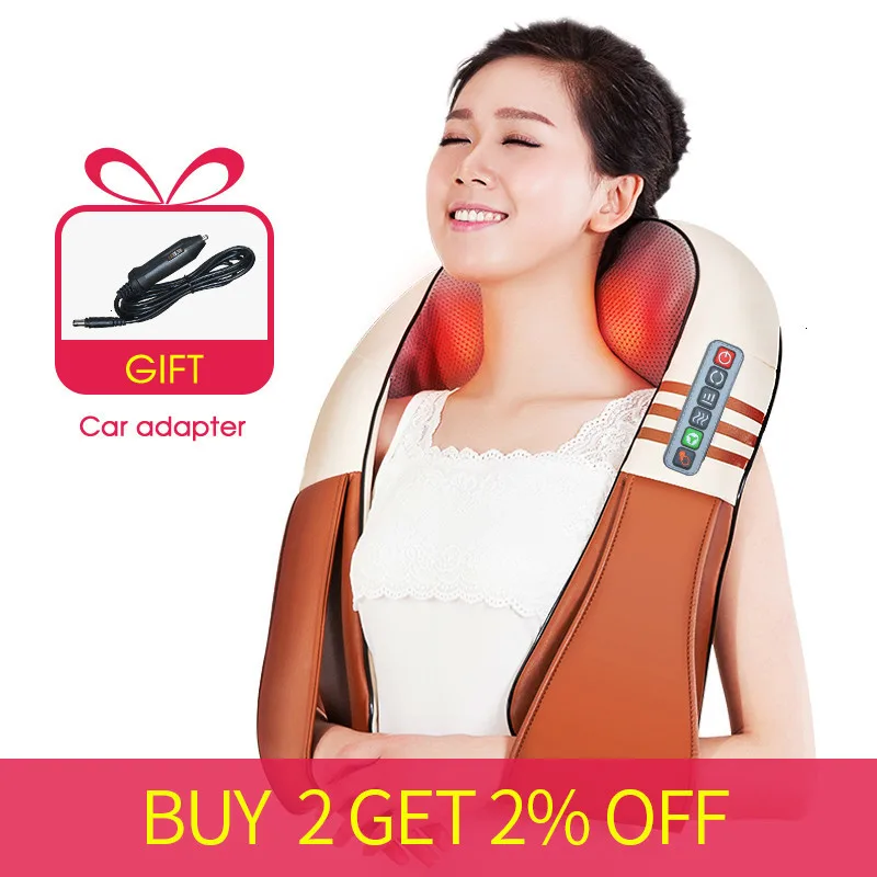 Электрический шиацу массажер U образной формы обновленный инфракрасный