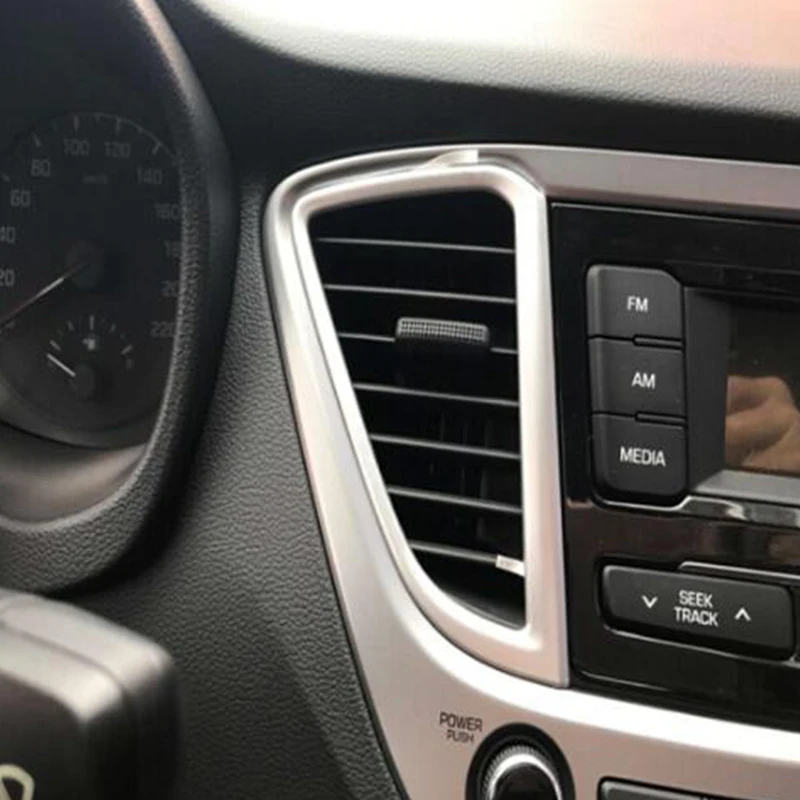 ABS хром для Hynudai Solaris 2 2017 автомобильные аксессуары передний средний кондиционер