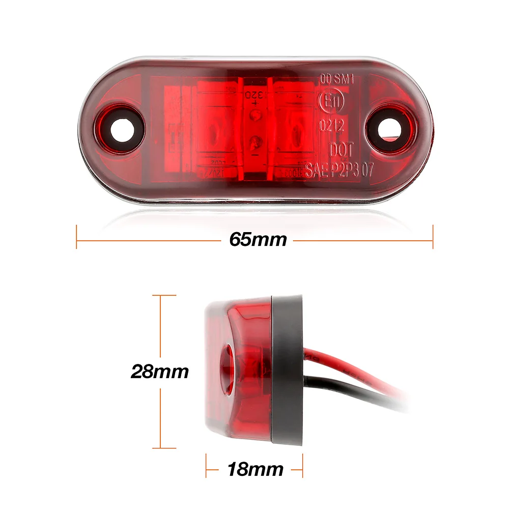 

12V 24V LED side marker light external light warning tail light trailer signal light