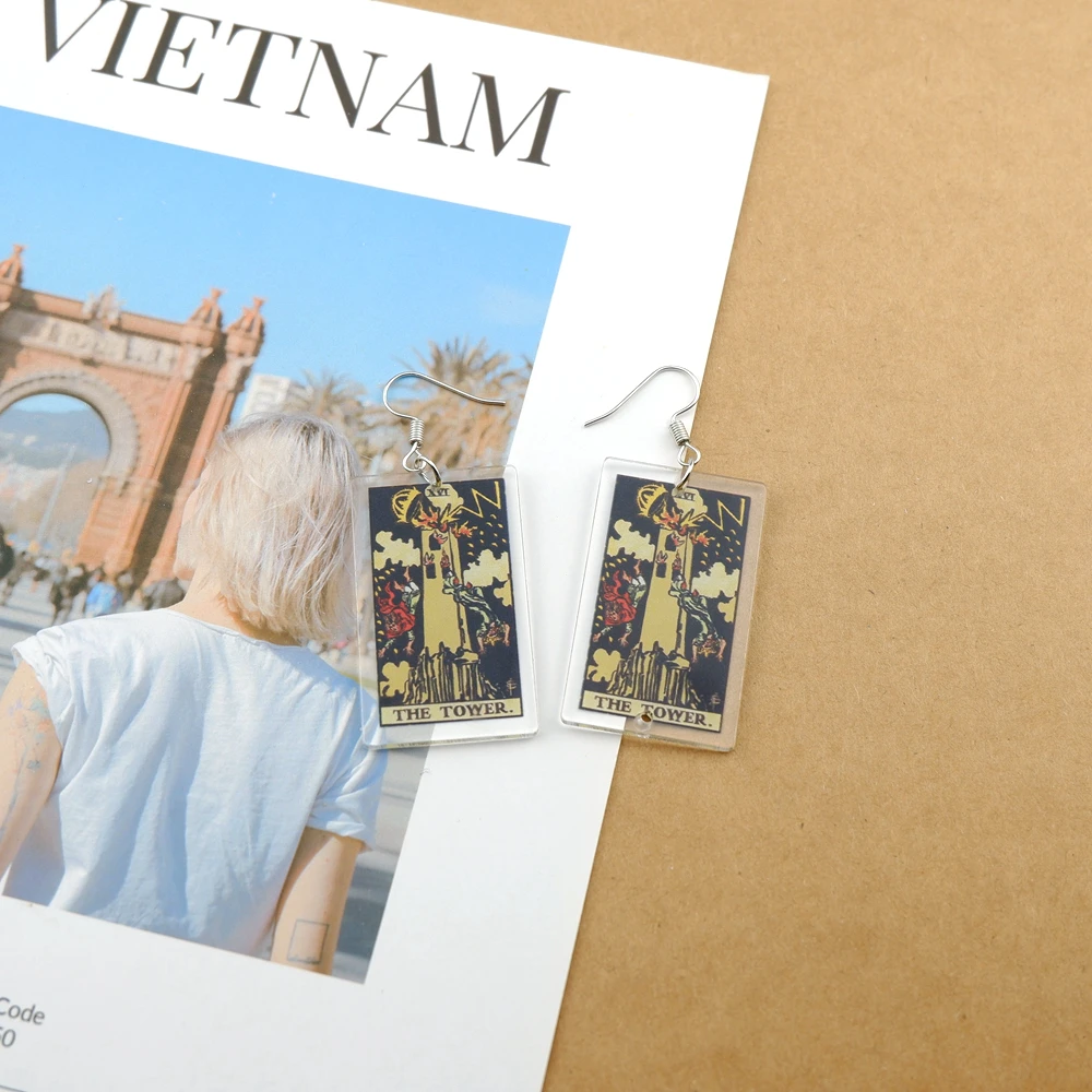 Милые серьги-подвески с мультяшным Tarot модные стильные детские серьги для