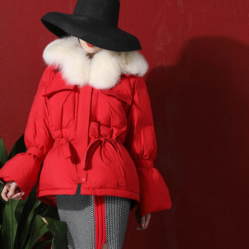 TWOTWINSTYLE женские хлопковые пальто в стиле пэчворк с мехом хит цвета воротник